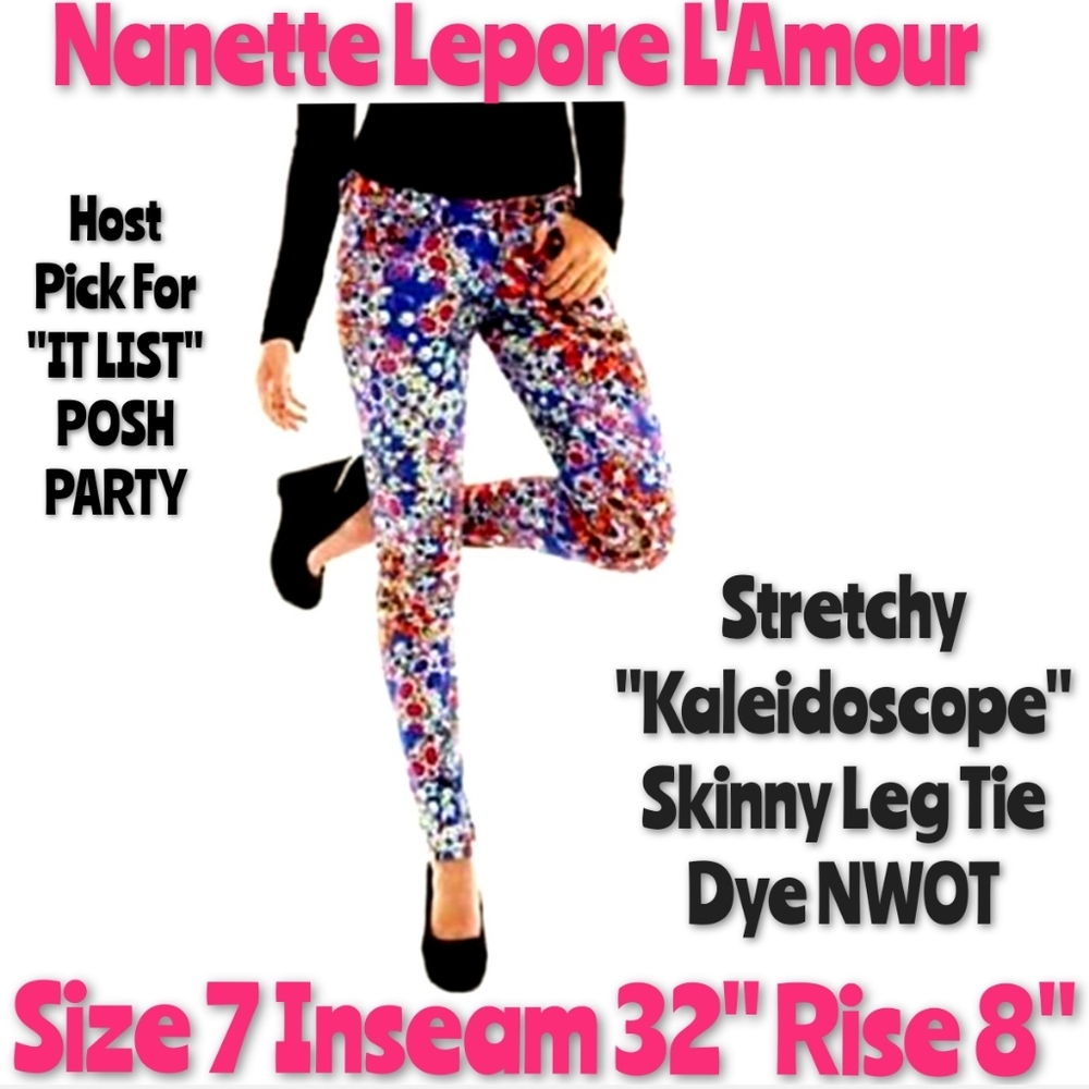 L'AMOUR Nanette Lepore Jeans Size 7 Skinny Leg